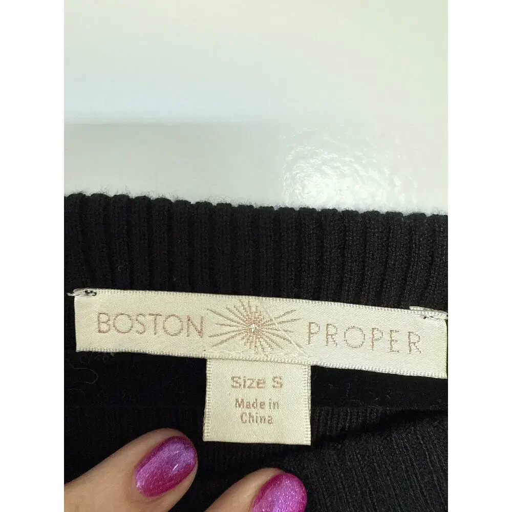 Boston Proper Pearl Bell Sleeve Sweater, S
